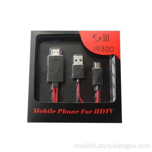 for Samsung Galaxy Siii I9300 Micro USB Mhl to HDMI Adapter Cable